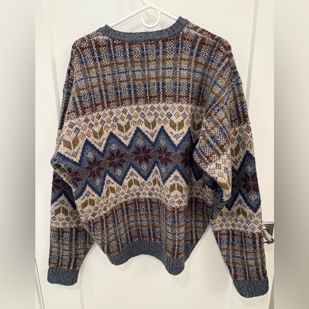 Vintage Scottish Shetland Wool Knit Alpine Club Room Sweater Size Large - Picture 8 of 15